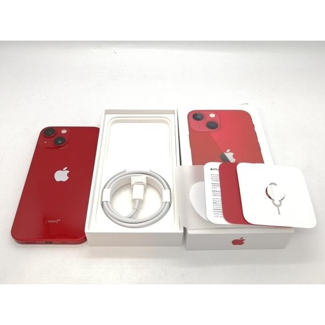 本物 【付属品未使用】iPhone13mini 128gb 赤 +ケーブル、箱など完備