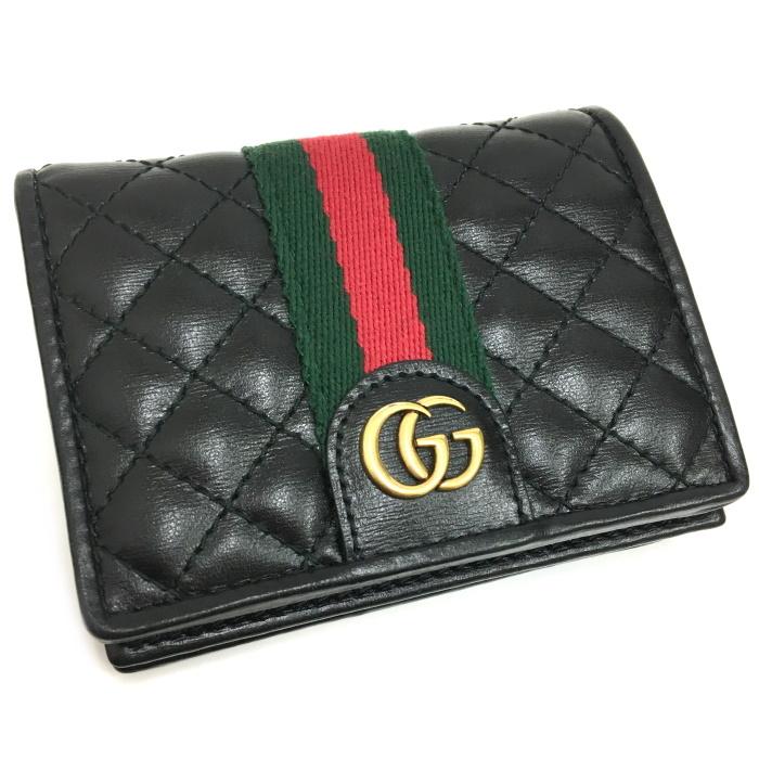 GUCCI 二つ折り財布 GGマーモント シェリーライン PVC レザー