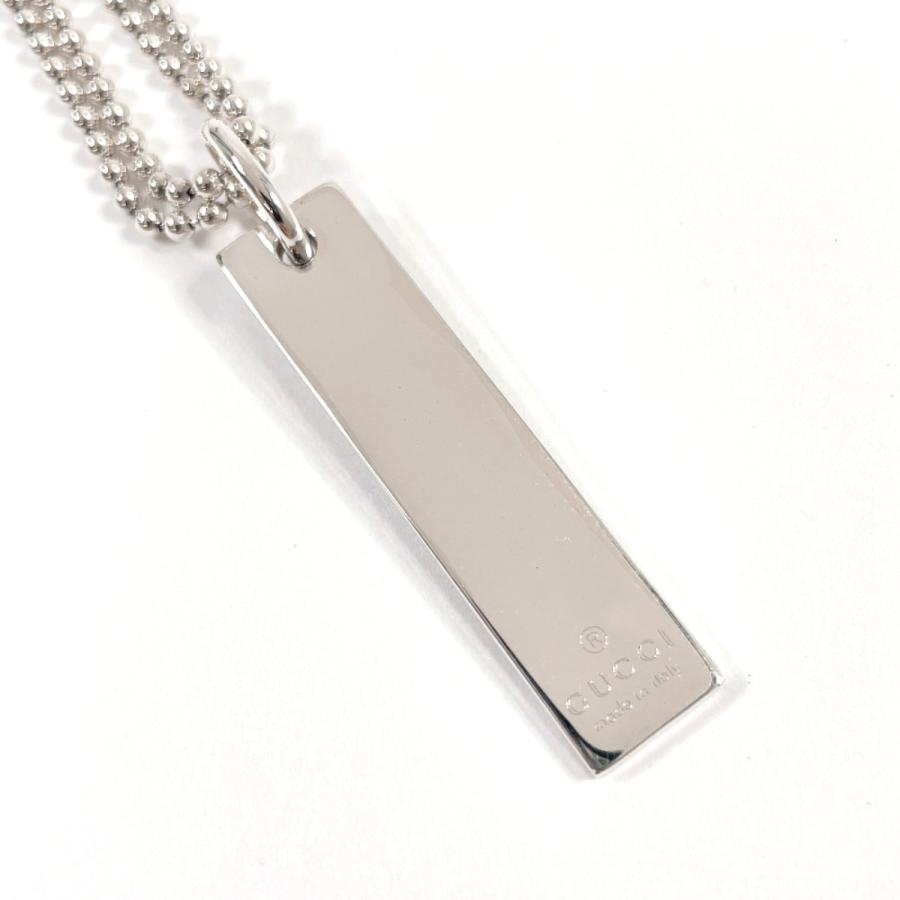 GUCCI（グッチ） ネックレス プレート ダブル ボールチェーン シルバー