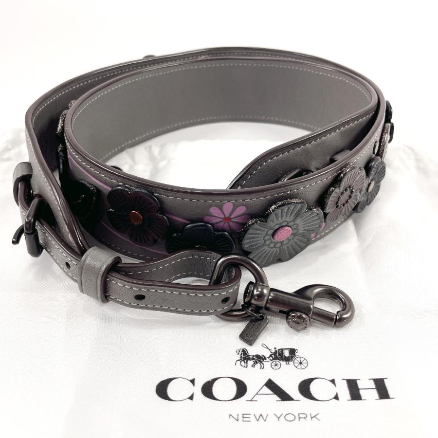 COACH（コーチ） ショルダーストラップ ティーローズフラワー レザー
