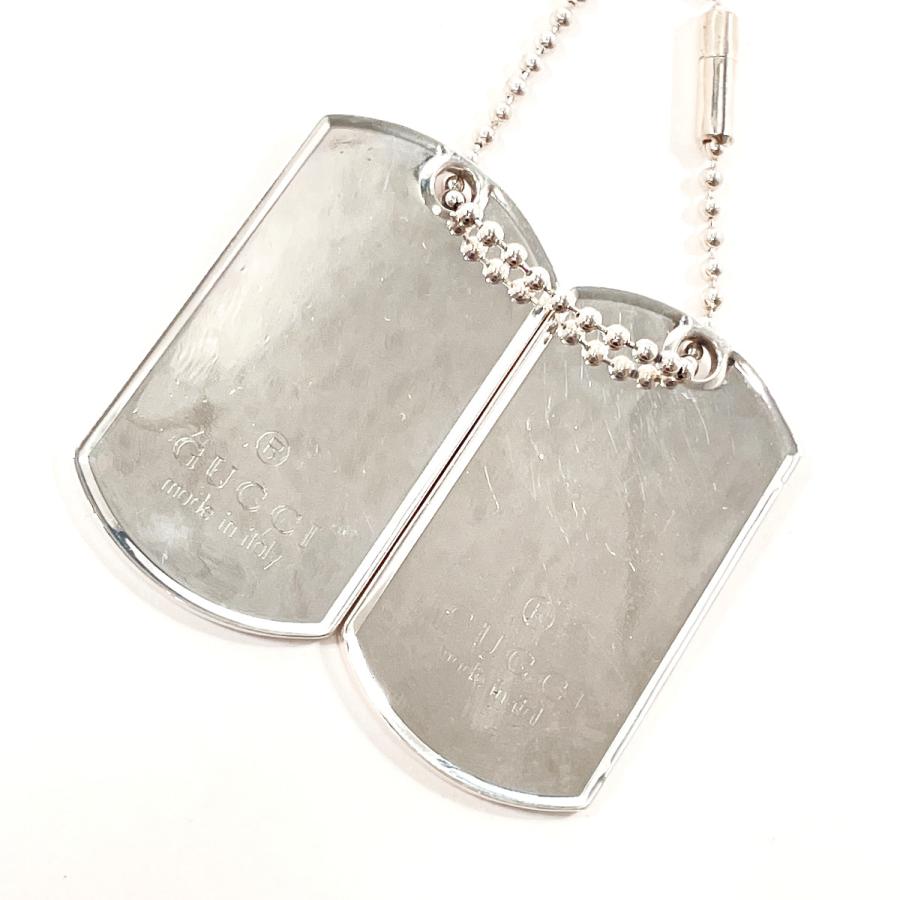 GUCCI（グッチ） ネックレス ドッグタグ ダブルプレート ボール