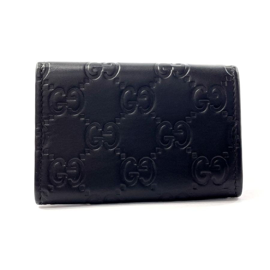 極美品☆GUCCI グッチ ブラック レザー キーケース 6連 Gロゴ 箱付き