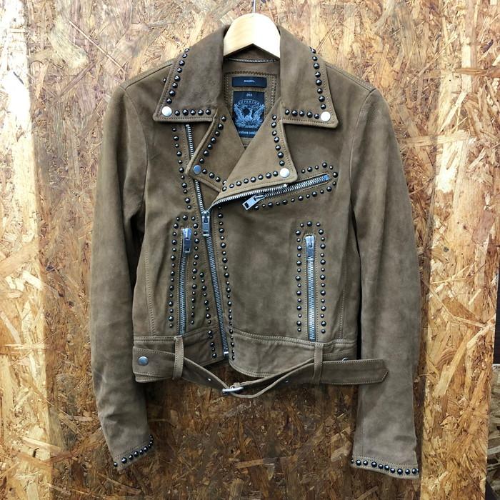 DIESEL（ディーゼル） レディース ライダースジャケット ブラウン 表記