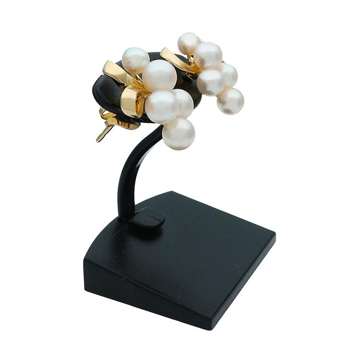 MIKIMOTO（ミキモト） ベビー パール リボン アコヤ 真珠 ピアス 両耳