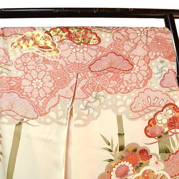 振袖 高級手描き友禅 仮絵羽 未仕立て品 正絹 京友禅 ONLY ki-064