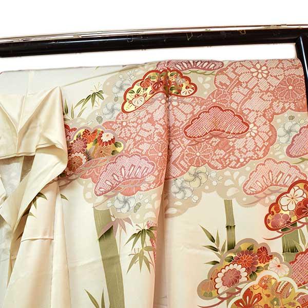 振袖 高級手描き友禅 仮絵羽 未仕立て品 正絹 京友禅 ONLY ki-064