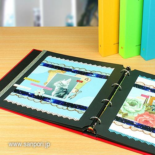 PD フォトアルバム リング Lサイズ 専用リフィル 粘着タイプ 5枚入