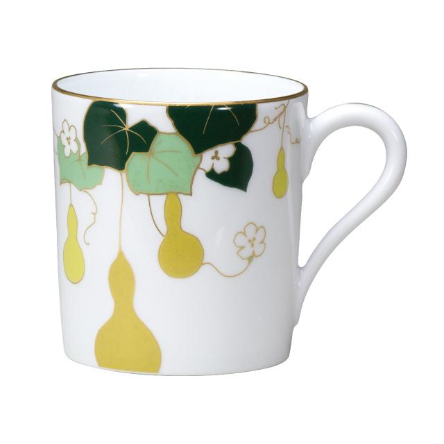 大倉陶園 【大倉陶園直営店】 紅白南天＆六瓢箪 マグカップペアセット