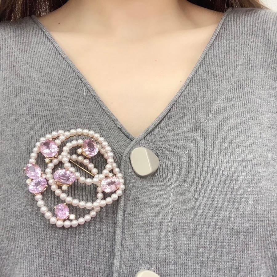 TASAKI（タサキ） ブローチ 田崎 クンツァイト 47.22 ダイヤモンド