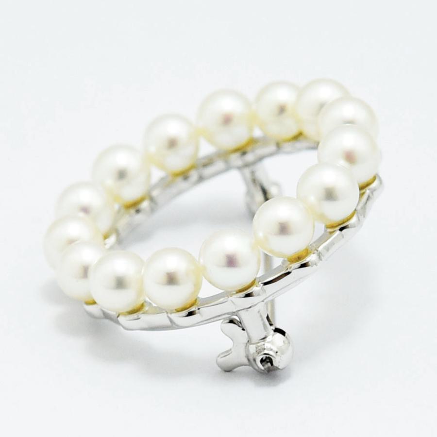MIKIMOTO（ミキモト） ブローチ サークル 真珠 4.3mm パール SV