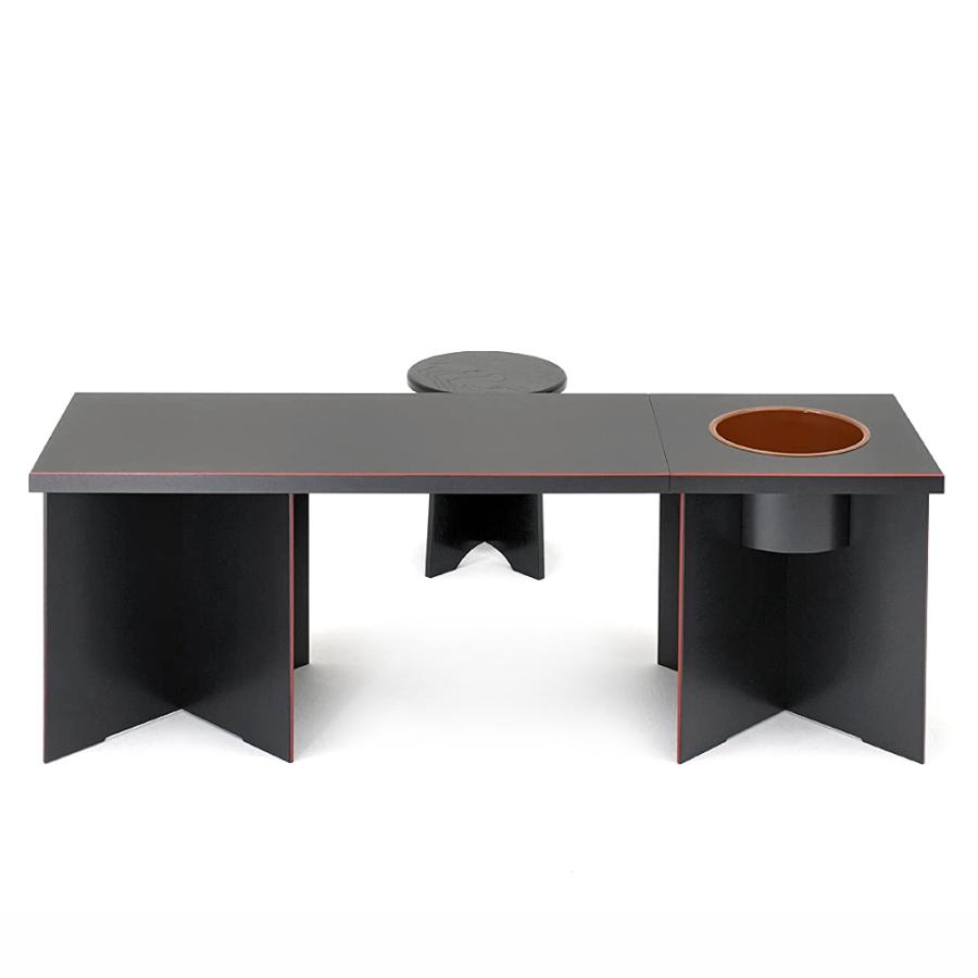 茶道具】立礼棚セット／花門（椅子タイプ）扇面棚2個付き : 創業大正