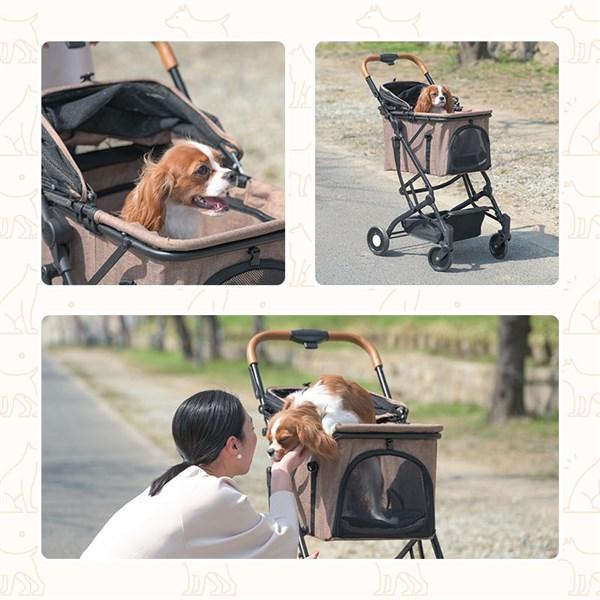 2wayペットカート ブラック Wanyanya 【犬用 ペットキャリー バギー