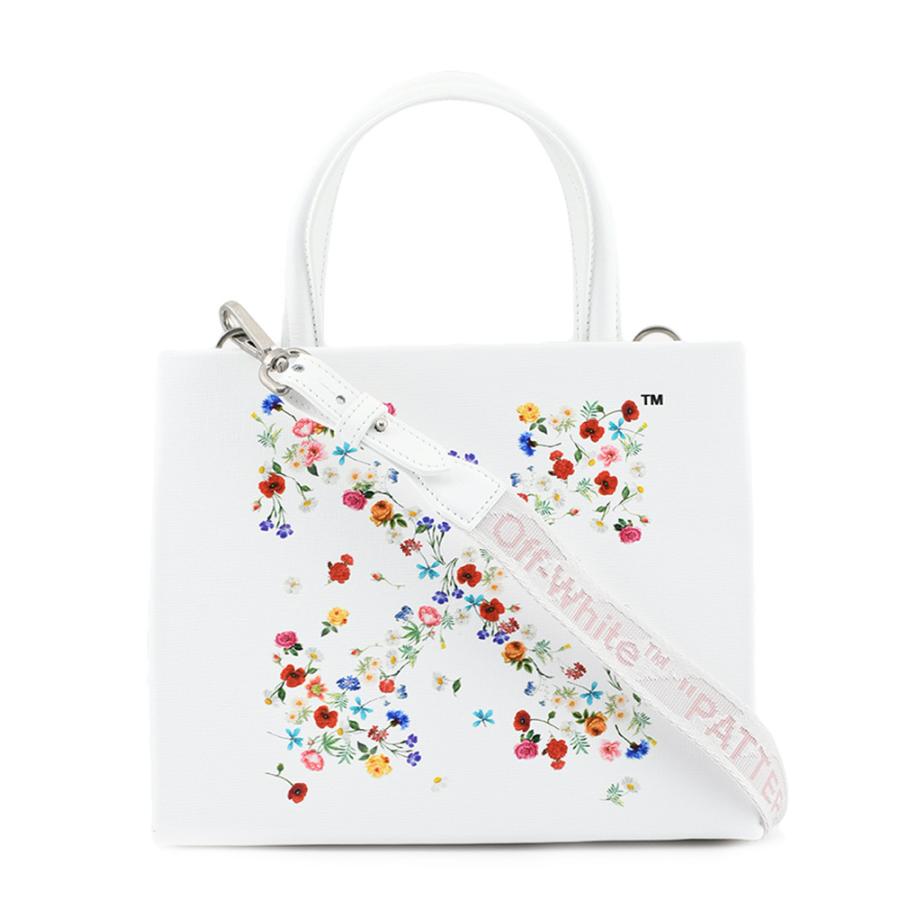 美品 Y's フラワーブローチ バッグチャーム ホワイト レザー