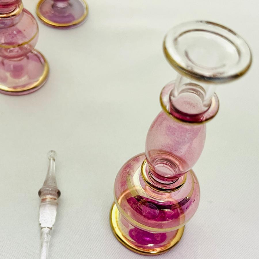 エジプトガラス 香水瓶 5本セット 高さ 9cm CraftsOfEgypt ガラス