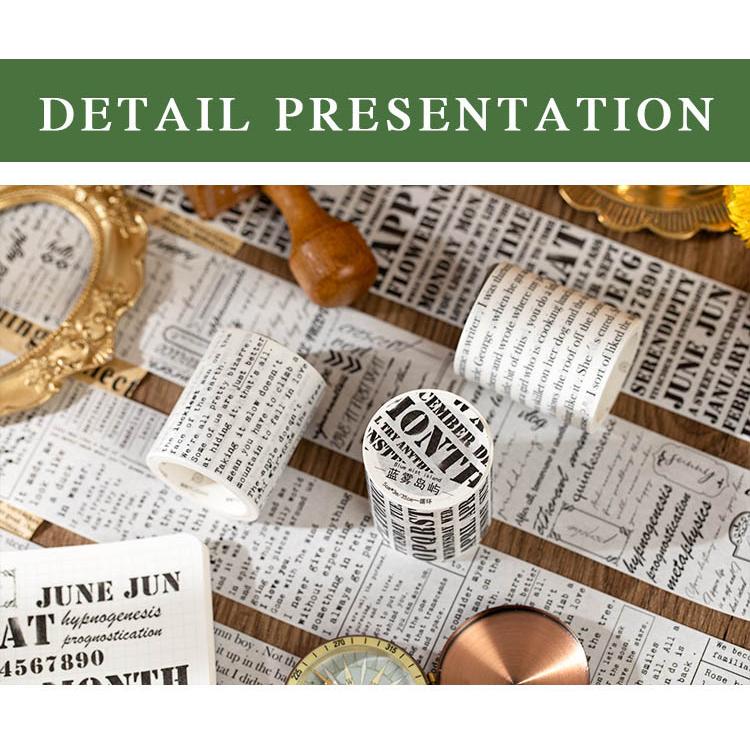 海外 英字 マスキングテープ 幅広50mm 外国 コラージュ 素材 マステ