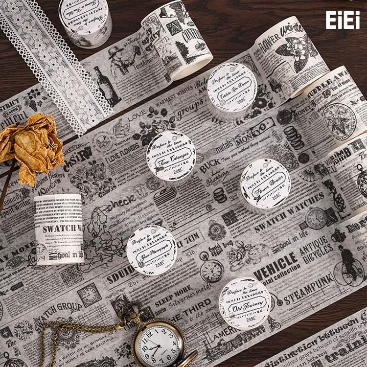 マスキングテープ 幅広55mm ワイドタイプ 白黒 モノトーン 海外