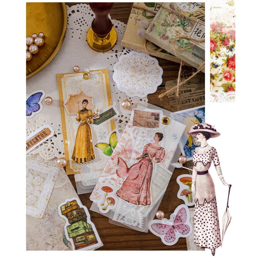 コラージュ素材セット 60柄 60枚 多素材 4種類素材 詰め合わせセット