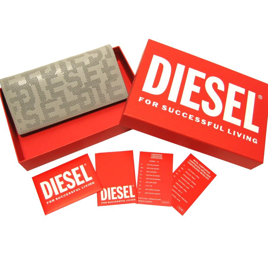 DIESEL（ディーゼル） パンチングレザー モノグラム柄 2Way 小銭入れ