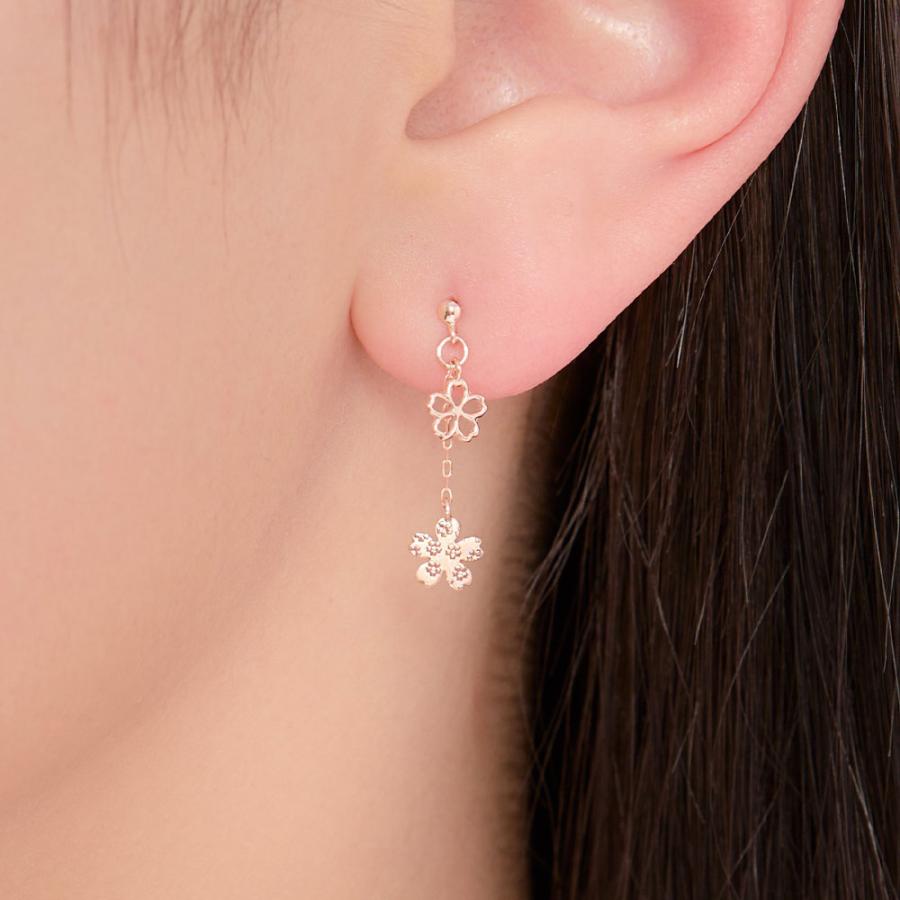 Jewel closet by L&Co. ピアス レディース 10金 K10 地金 ピンク