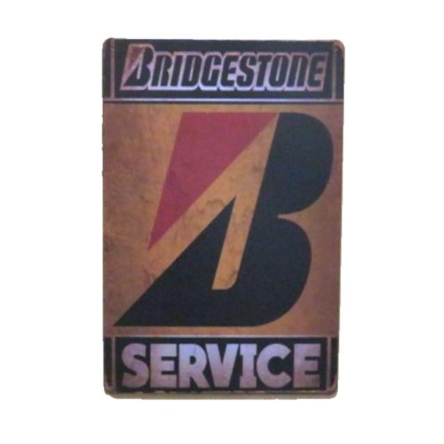 送料無料 ブリヂストン サービス 金属製 メタルサインプレート
