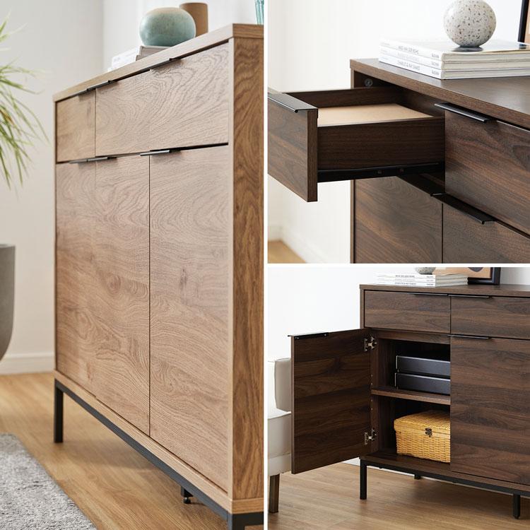 値下げ】LOWYA プリンター キャビネット サイドボード チェスト 充電