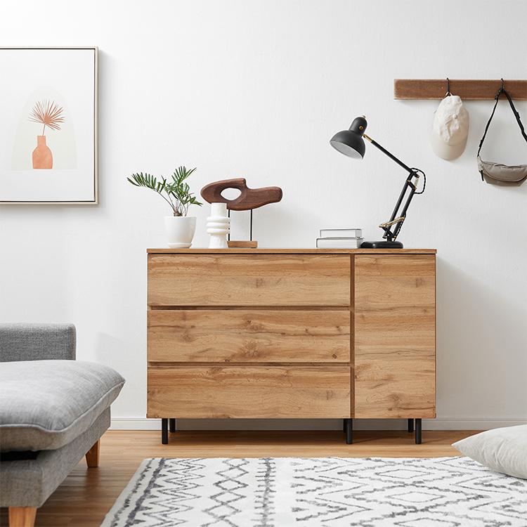 LOWYA（ロウヤ） タンス 幅約120cm キャビネット チェスト リビング