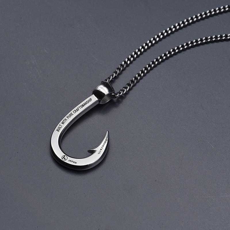 HOOKZ 釣り針 ネックレスMK2ロゴ入り Sサイズ シルバー925/フィッシュ