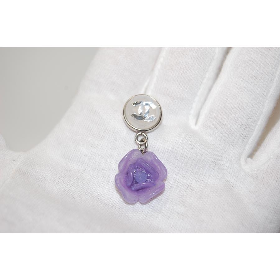 CHANEL（シャネル） ココマーク パープルカメリアチャーム ピアス