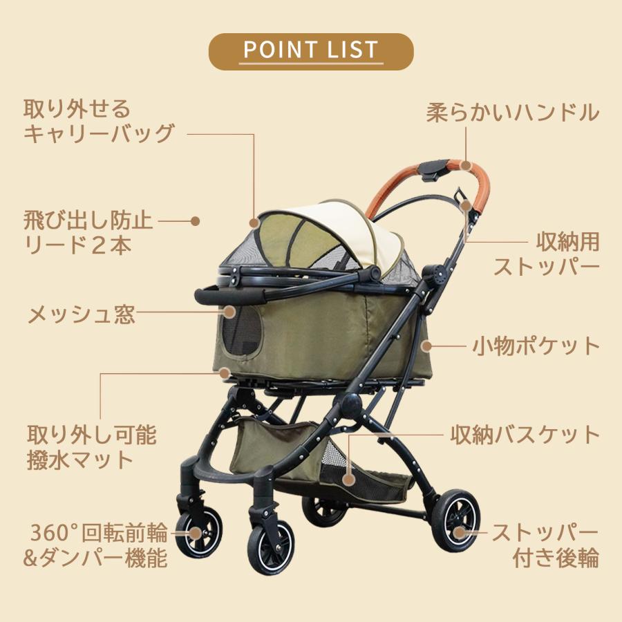 ペットカート 犬 カート バギー ペットキャリー 分離型 コンパクト