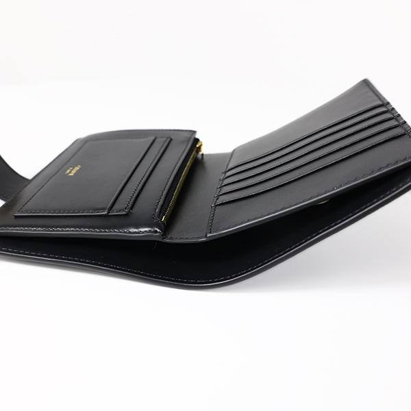 TRIOMPHE CELINE セリーヌ 二つ折り財布 Triomphe Medium Strap Wallet