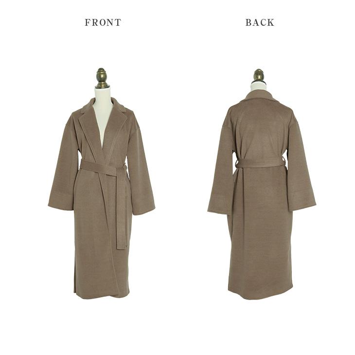 日本製 ウール混 チェスターコート ロングコート レディース