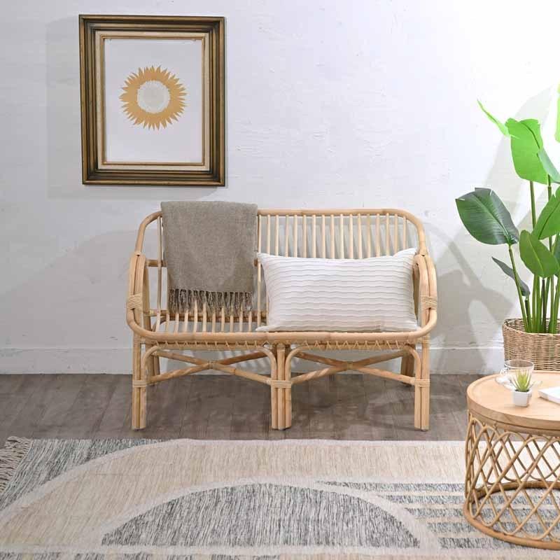 ソファ 2人掛け ラタン おしゃれ ナチュラル 北欧 D1292NX 爆買