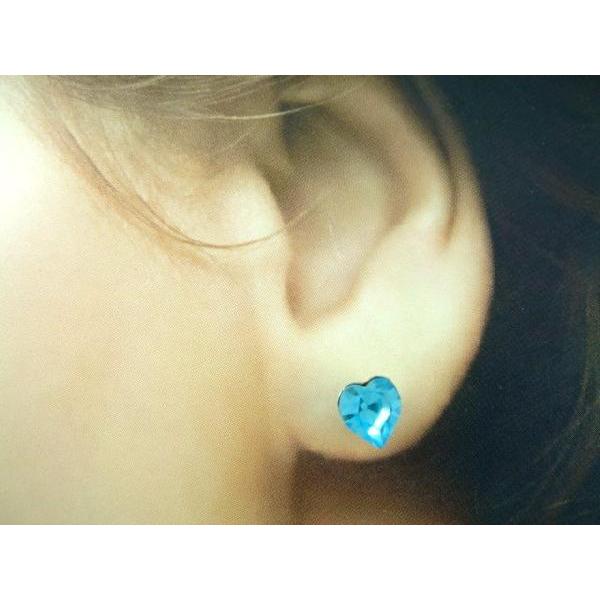 シルバーピアス スタッドピアス キラキラ ハート スワロフスキー