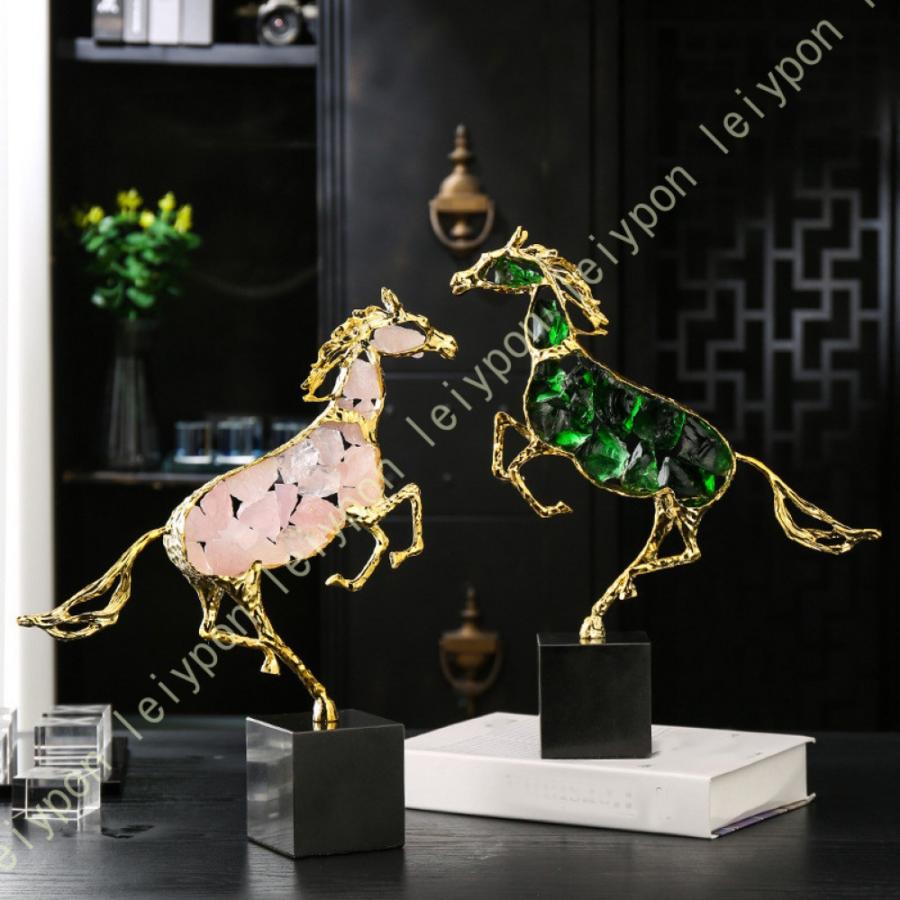緑玉色 飾り 馬 置物 Amazon.co.jp: 馬 置物 馬の彫像 風水グッズ 動物