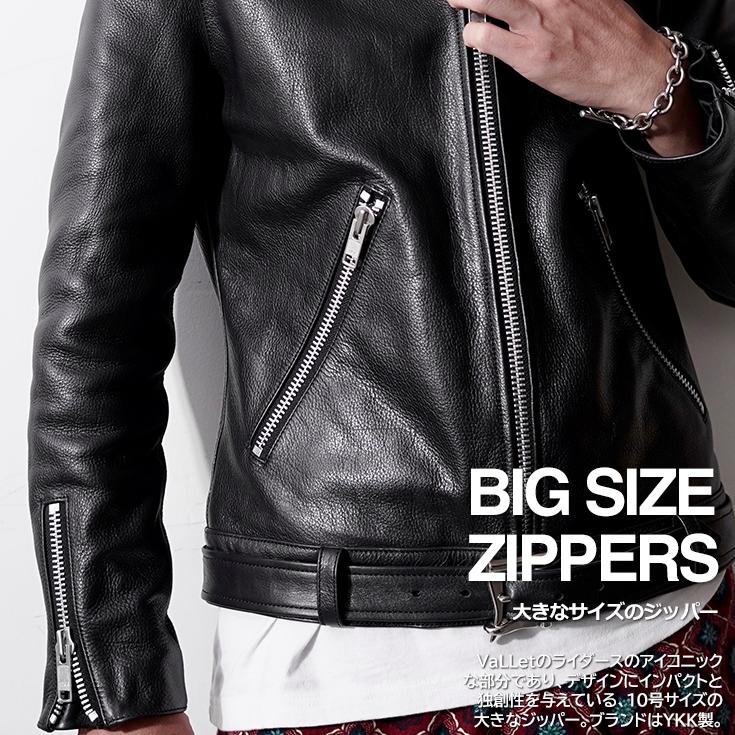 VALLET 本革 シングルライダースジャケット メンズ ヴァレット