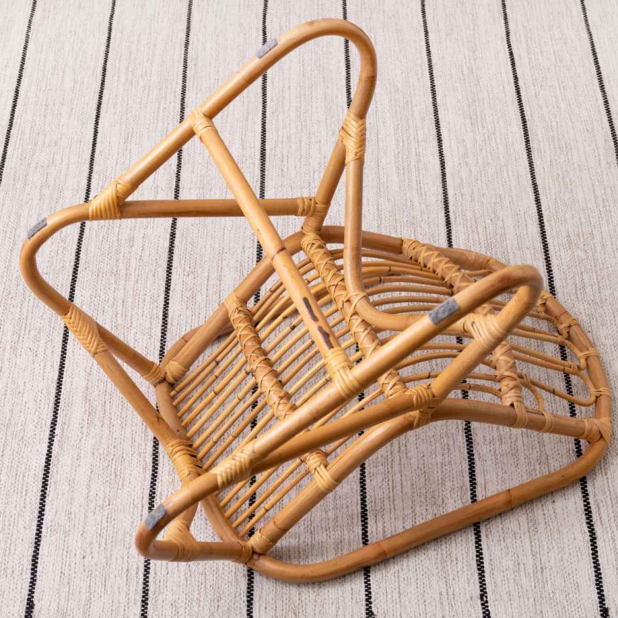 東谷 籐 ラタンチェア 軽量 座面高35cm 完成品 （ ラタン チェア 椅子