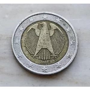 2002 ドイツ 2 ユーロ硬貨、文字 A 非常に珍しいコイン : WORLDRE