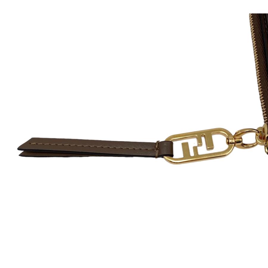 FENDI（フェンディ） 2つ折り財布 8M0447 FFロゴ ブラウン ゴールド