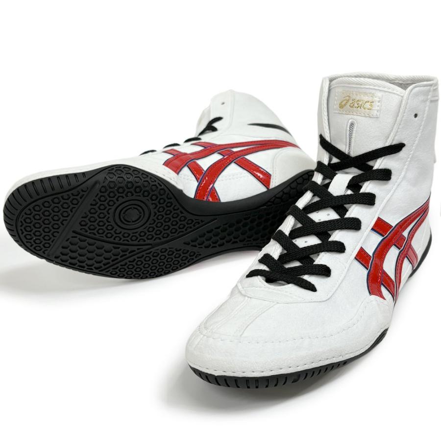 asicsアシックス ボクシングシューズ ハイカット ホワイト/ネイビー