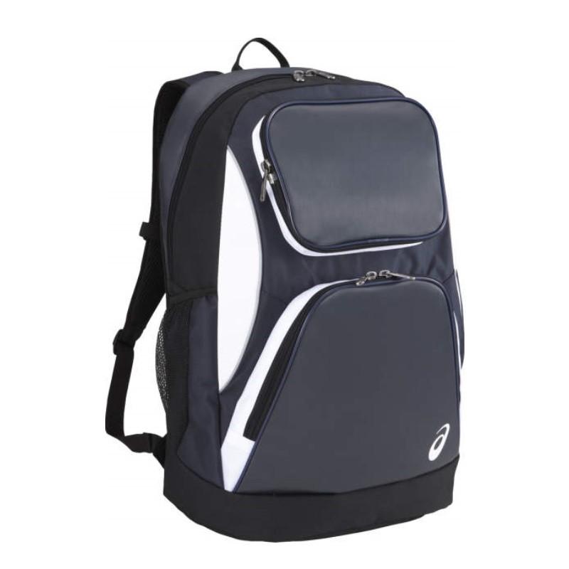 ヴィッセル神戸Asics ブラック バックパック メッシュポケット付き
