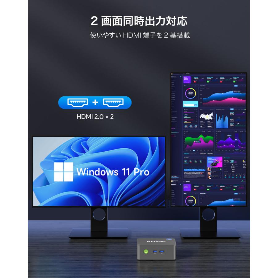 GMKtec NucBox G3 Plus ミニPC メモリ8GB ストレージ256GB Intel