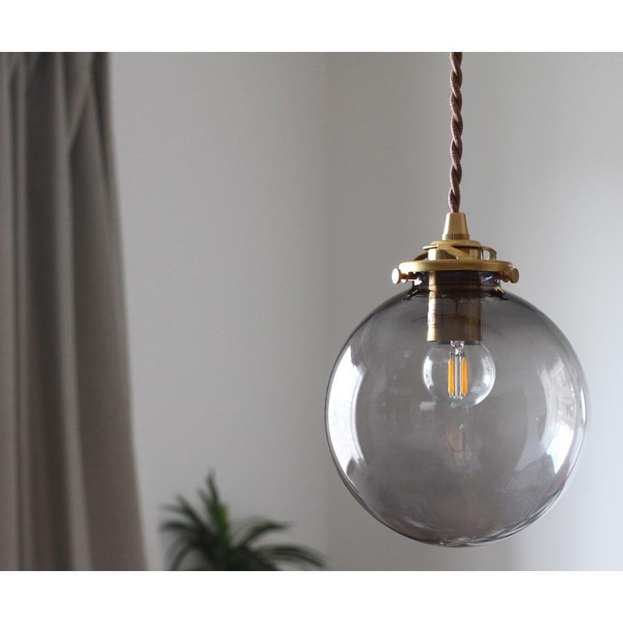 ペンダントライト 照明 グレー ガラス モダン 真鍮 モノトーン