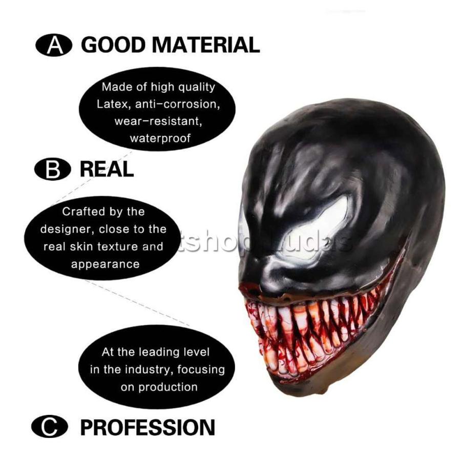 SALE中 ヴェノム マスク 仮面 パーティーVenom 牙 キバ 仮装