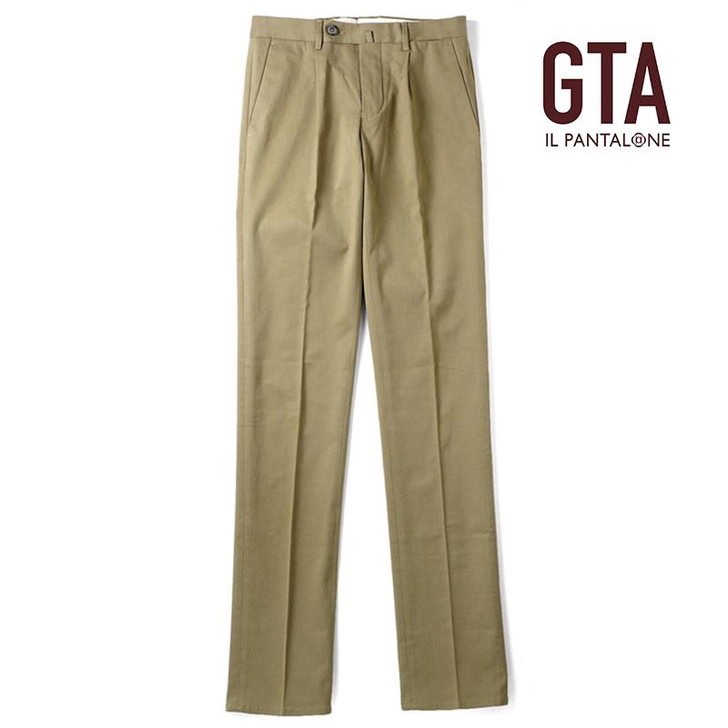 GTA（ジーティーアー） 秋冬 コットンストレッチギャバジン1プリーツ