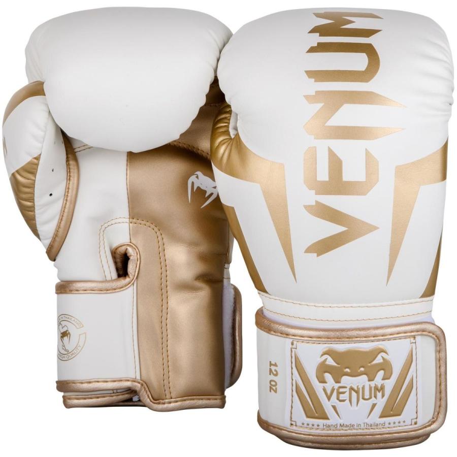 VENUM ボクシング グローブ ELITE BOXING GLOVES （ホワイト×ゴールド