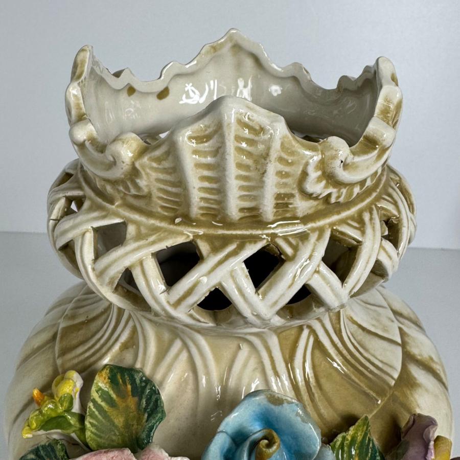 CAPODIMONTE 限定生産 花瓶 852/53 イタリア製 陶器製 フラワーベース