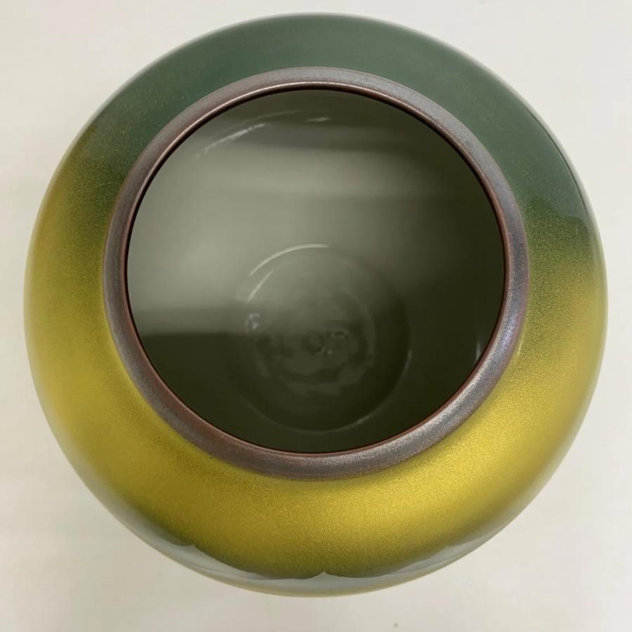 九谷焼 勇峰作 金彩 花瓶 共箱付 壺 花入れ 陶器 花器 和モダン 置物