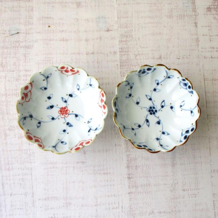 有田焼 伊万里焼 食器 鉢 高台鉢 小鉢 つる花唐草 デザート鉢 菓子鉢