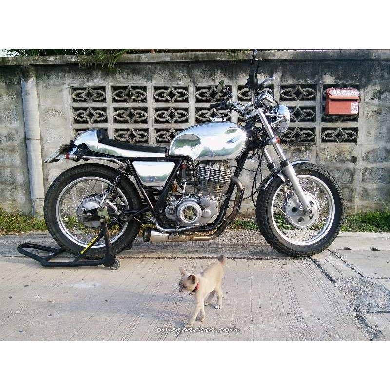 SR400/500 キャブ アルミ フューエルタンク ポリッシュ Vallelunga