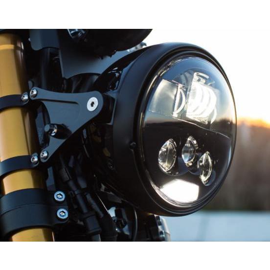 MOTODEMIC 7インチ EVOスタンダード LEDヘッドライト ブラック ヤマハ